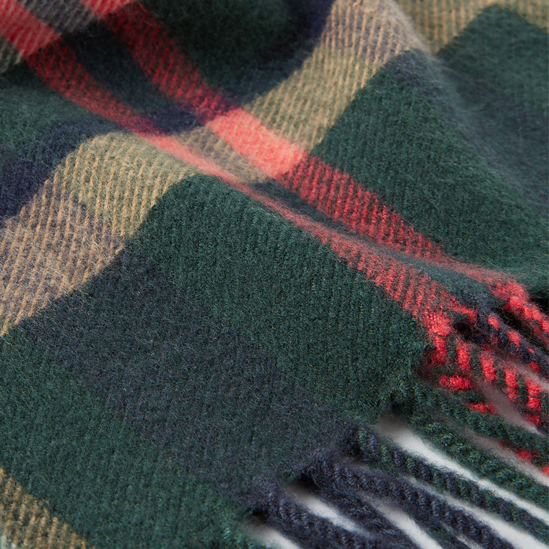 Joules Langtree Check Scarf - Green Check-2